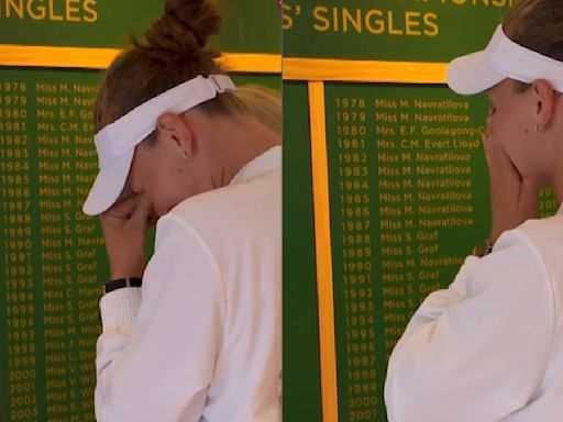 Video: Barbora Krejcikova Breaks Down After Seeing Her Mentor Jana Novotna's Name On Wimbledon Honours Board