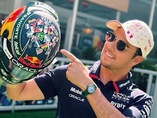 Checo Pérez presume a Latinoamérica en casco para el GP de Miami