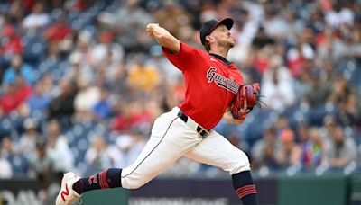 Guardians pitcher Tanner Bibee leaves game against Tigers with leg cramps