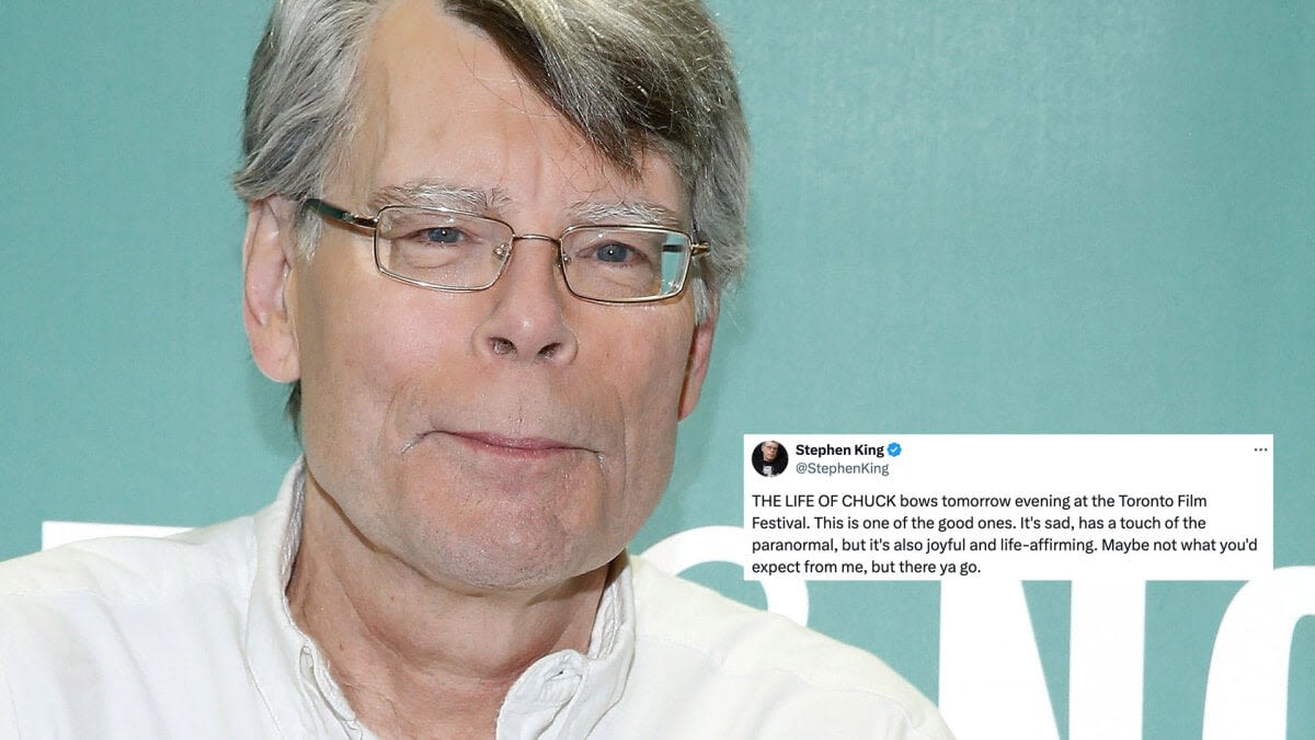 Stephen King posts his 'The Life of Chuck' review on X