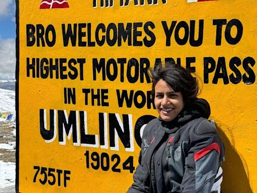 Emirati woman biker on top of the world after reaching highest motorable pass