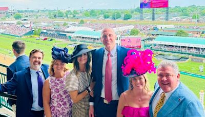 New UK men’s basketball coach Mark Pope attends 2024 Kentucky Derby at Churchill Downs