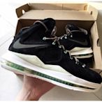 【正品】耐克Nike LeBron 10 EXT Black Suede 黑白 氣墊 步 現貨 607078 運動慢跑鞋