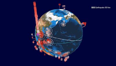 全球地震3D圖「台灣突破天際」 網驚：這叫正常？