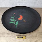 日本，宮崎漆器，木胎茶盤。直徑29.3厘米。