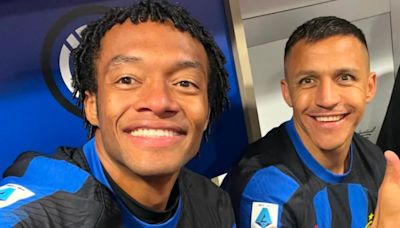 Polémica celebración de Juan Guillermo Cuadrado: se acordó de la Juventus en medio de los festejos del título del Inter de Milán