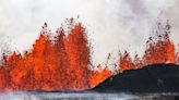 An Iceland volcano starts erupting again, shooting lava into the sky