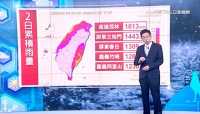 準氣象／凱米「颱風尾」狂掃 吳德榮：中南部豪雨正開始