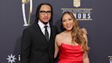 Houston Texans C.J. Stroud Suits Up and His Mom Kimberly Embraces Red Trend in Strapless Dress for 2024 NFL Honors Red Carpet