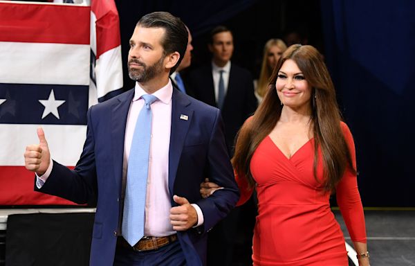 GOP power couple Donald Trump Jr. and Kimberly Guilfoyle are back on the Trump campaign trail. Here's a timeline of their relationship.