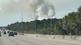 Brush fire breaks out near I-95 and Donald Ross Road