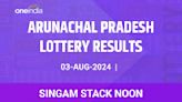 Arunachal Pradesh Lottery Singam Stack Noon Winners 3 August - Check Results!