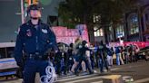 NYPD cops toss Palestinian flag, hoist American flag at City College