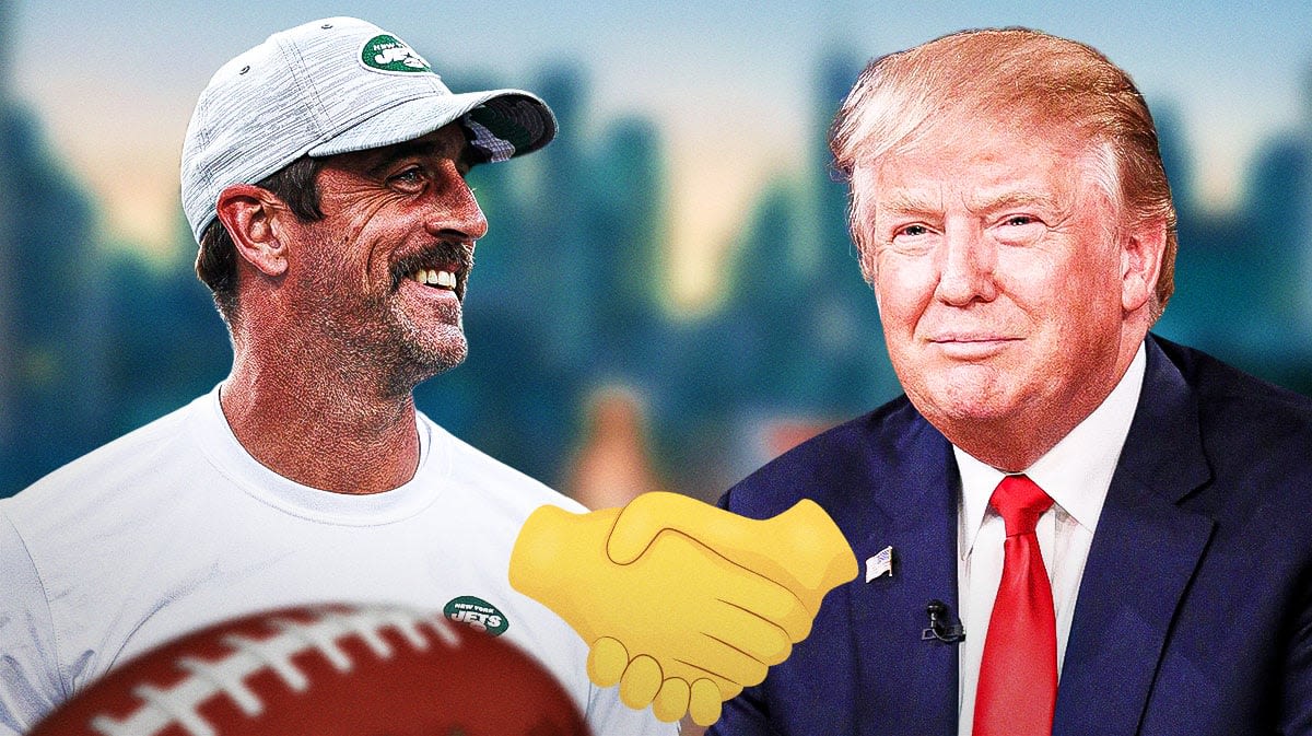 Jets' Aaron Rodgers posts about Donald Trump handshake at UFC 302