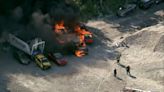 Chicago Fire Department responds to multiple vehicle fires in Back of the Yards parking lot