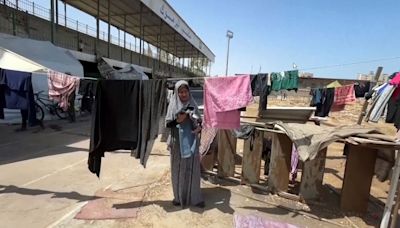 Gaza soccer stadium is now a shelter for thousands of displaced Palestinians