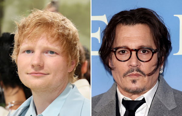 Ed Sheeran under fire for posing with Johnny Depp in backstage photo