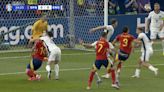 Spain fans ask 'WTF is the point of VAR?' after Rice penalty shout