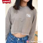 Levis Fresh果漾系列 女款 寬鬆短版長袖T恤 / 天然染色工藝 月岩灰
