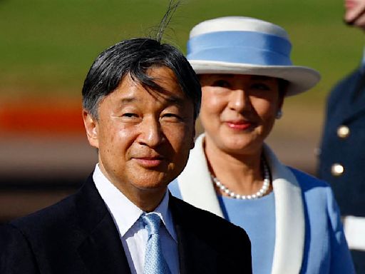 Japan's Emperor Naruhito touches down at Stansted ahead of state visit