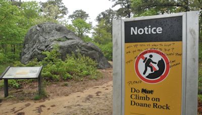 'Do Not Climb on Doane Rock': Whoops, go ahead, says Seashore