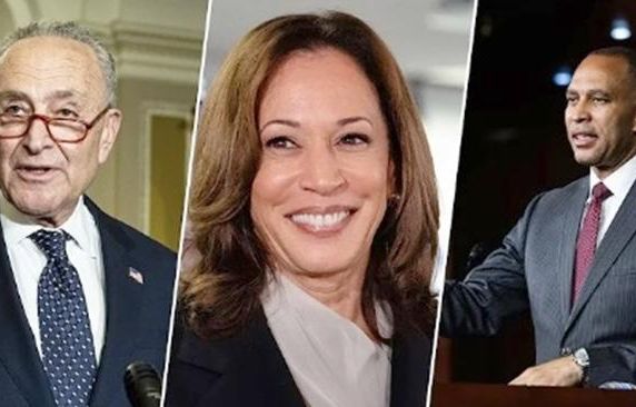 A Giddy Schumer and Jeffries (the Top Two Democrats in Congress) Endorse Harris at Tuesday News Conference | WATCH | EURweb