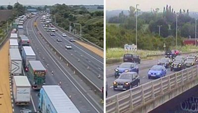 Major UK motorway shut due to 'police incident' causing rush hour traffic chaos