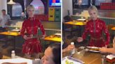 Robot or human? Video of waitress serving food in a Chinese restaurant left internet confused