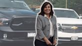 Señalan a Rocío Nahle por usar vehículo oficial y camioneta con reporte de robo en su campaña por Veracruz