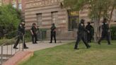 Law enforcement officers on UCLA campus as students return for classes