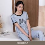 現貨【MEDUSA 曼度莎】灰色織帶休閒運動上衣（M-2L）｜女短袖上衣 休閒上衣