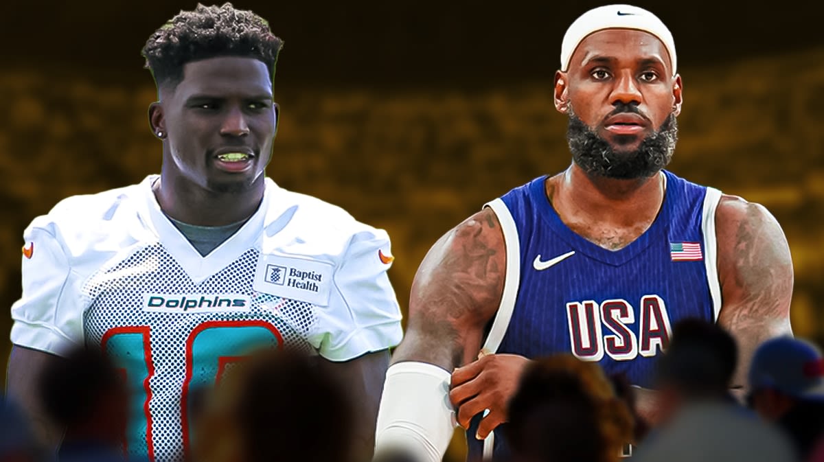 Lakers' LeBron James reacts to Dolphins' Tyreek Hill major NFL honor