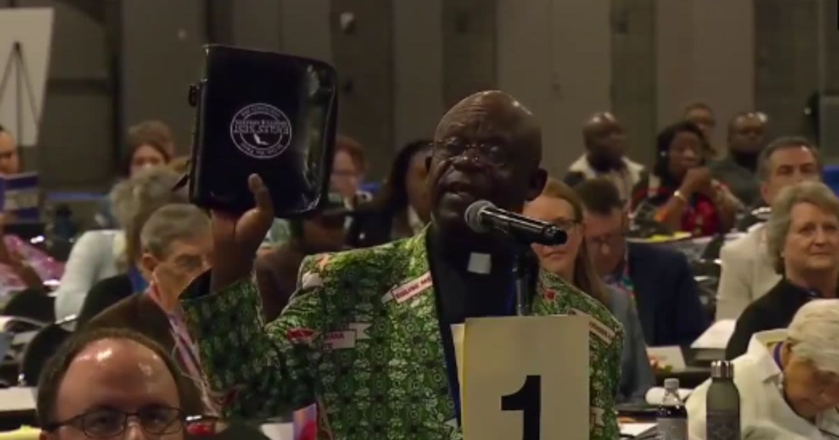 African Church Elder Stands Firm Against Denomination’s Rewrite of Marriage, Holds Bible High and Declares ‘This Is