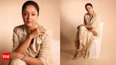 Jyotika's Beige Jacket and Draped Skirt is a Masterclass to the Business Lunch Look | - Times of India