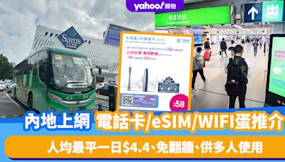 內地上網卡｜7大電話卡/eSIM/WIFI蛋推介！每人最平一日$4.4/免翻牆/供多人使用（附4大電訊商漫遊日費比拼）