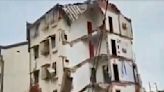 安徽一棟5層居民樓部分坍塌 一個單元變成廢墟