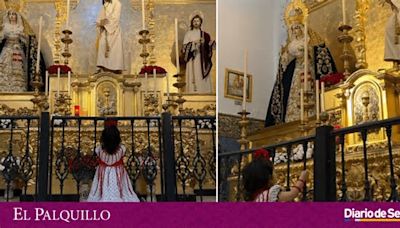 De San Gonzalo a la Feria: la niña flamenca que se ha vuelto viral rezando a sus titulares