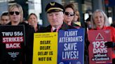 Flight attendants are holding airport rallies to protest the lack of new contracts and pay raises