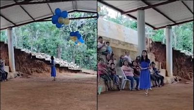 En escuela primaria de Chiapas sólo una niña se graduó de sexto y le hicieron una ceremonia para ella sola