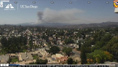 Crews battling brush fire at Camp Pendleton, smoke visible throughout North County