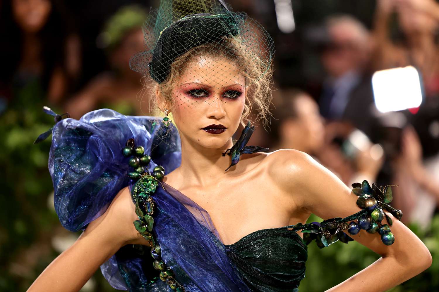 Zendaya Takes Flight at Met Gala in Peacock-Inspired Gown (and Her Most Dramatic Makeup Look Yet!)