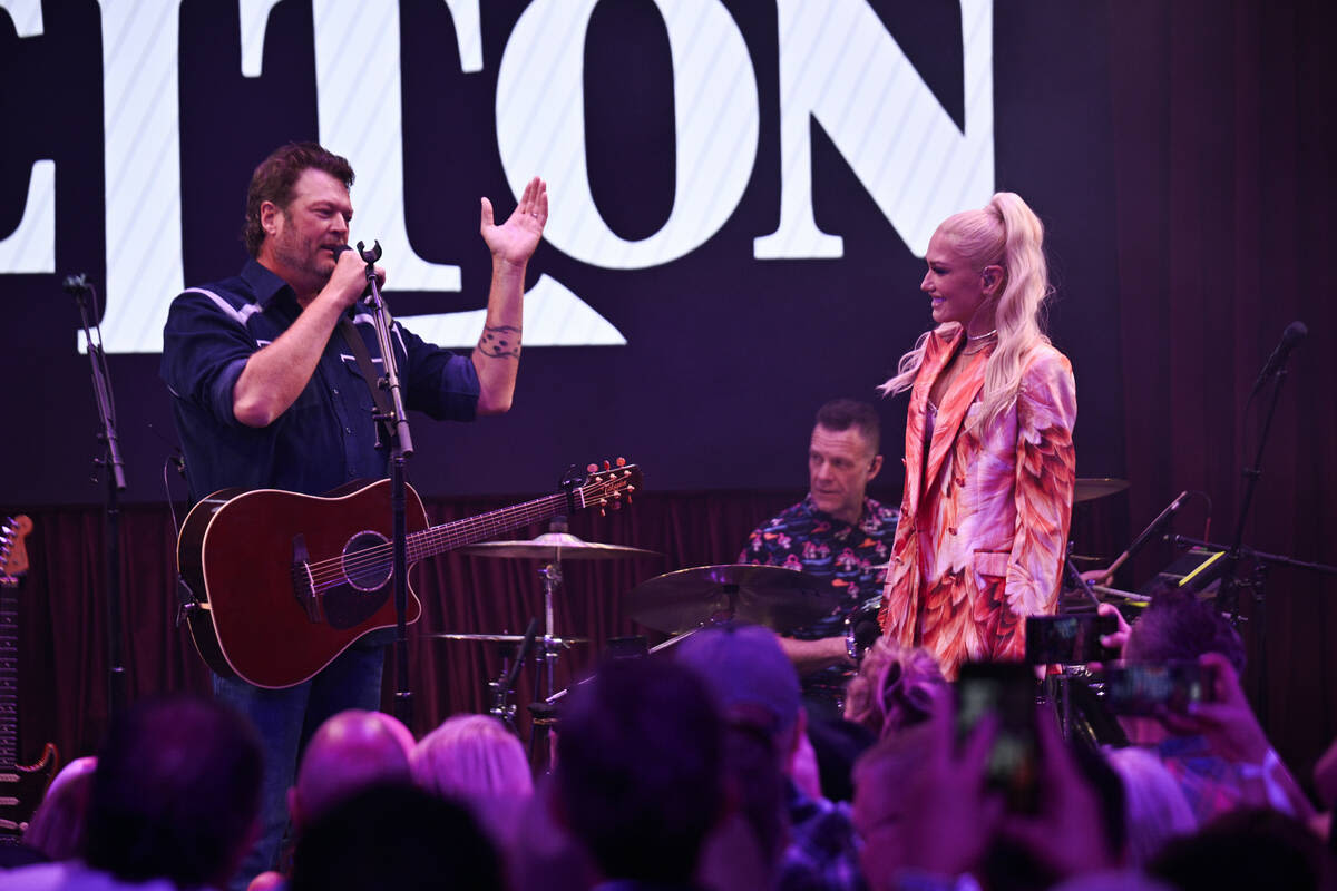 Gwen Stefani joins Las Vegas Strip gala honoring Blake Shelton