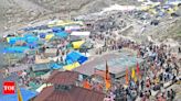 Undeterred by terror attacks, thousands of Amarnath pilgrims throng Jammu base camp daily | India News - Times of India