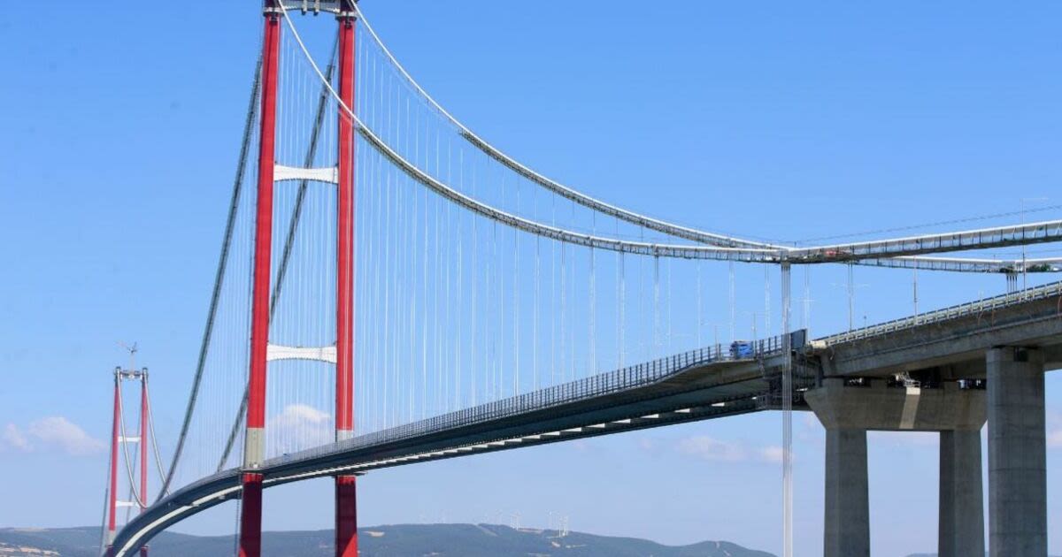 Incredible £2.16bn suspension bridge links two continents is world's largest