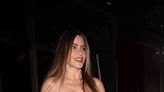 Sofia Vergara Wore a Sheer Lace Corset With Velvet Pants to Kim Kardashian's 43rd Birthday Party
