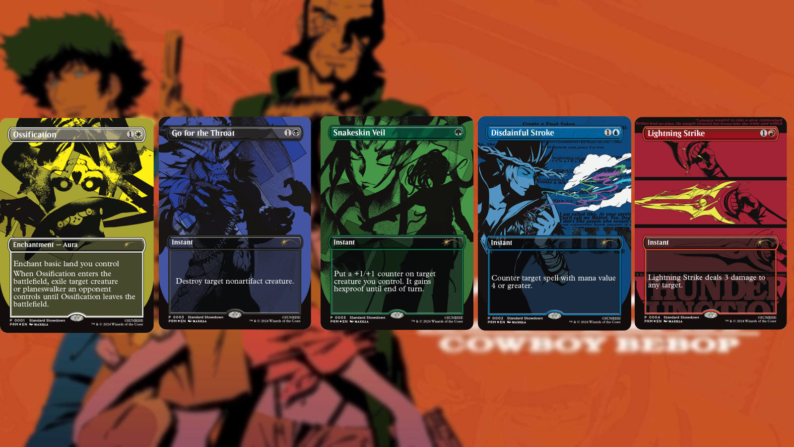 MTG & Cowboy Bebop crossover brings promo cards to Standard Showdown - Dexerto