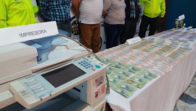 Desarticulan banda que falsificaba dólares y pesos en Bogotá y Villavicencio