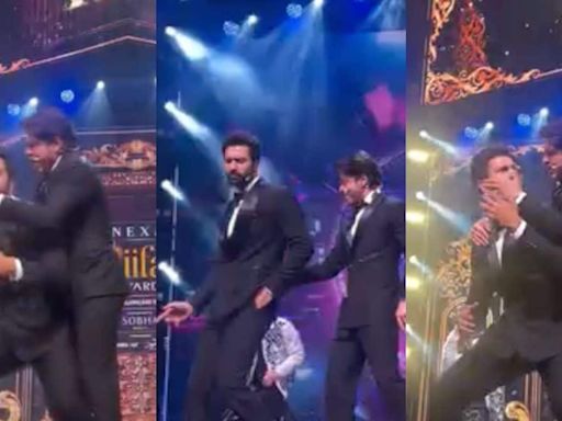 Shah Rukh Khan Shuts Vicky Kaushal's Mouth After Dancing to 'Tauba Tauba' at IIFA 2024 | Watch - News18