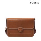 FOSSIL Lennox 真皮復古翻蓋郵差包-咖啡色 MBG9613210