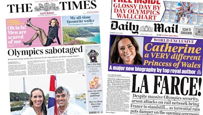 'Olympics sabotaged' and 'La Farce!'